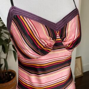 Vintage Y2K The Limited Pink and Purple Silk Tank Top